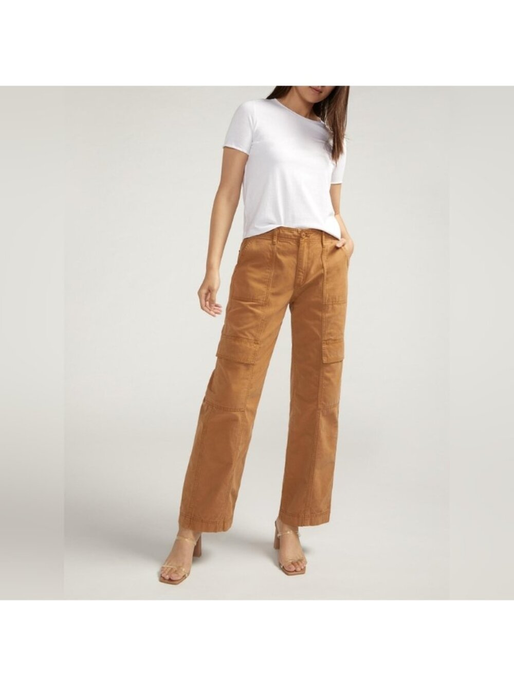 Silver Jeans Relaxed Fit Utility Cargo Pant Mustard Color